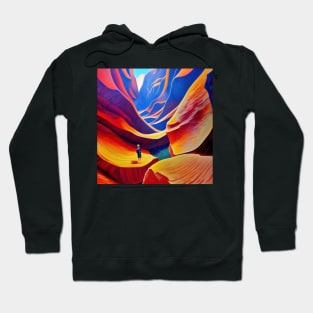 Antelope Canyon painting in Vincent van Gogh style Hoodie